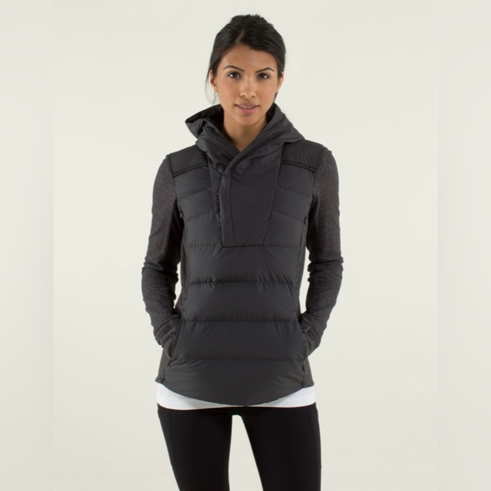 Lululemon Fluff Off Pullover
Black/Heathered Herringbone Heathered Black, Size 4